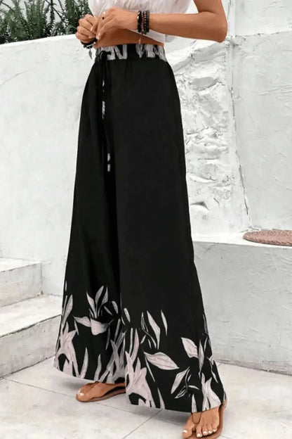 Honey Drawstring High Waist Relax Fit Long Pants - Bad Moms Club
