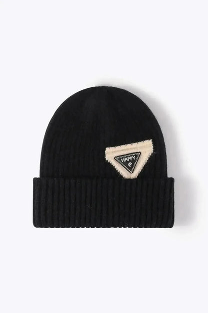 HAPPY Contrast Beanie - Bad Moms Club