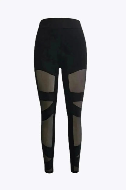 Spliced Mesh Leggings - Bad Moms Club
