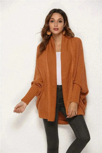 Open Front Batwing Sleeve Cardigan - Bad Moms Club