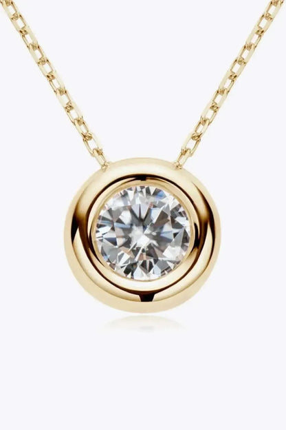 Adored 1 Carat Moissanite Pendant 925 Sterling Silver Necklace - Bad Moms Club