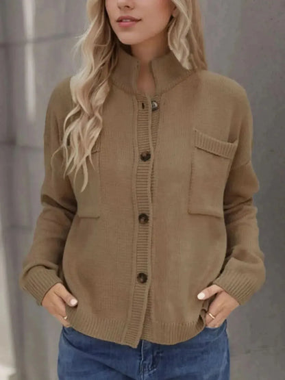 Button Up Long Sleeve Cardigan - Bad Moms Club
