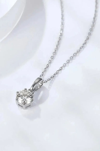 2 Carat 6-Prong Moissanite Pendant Necklace - Bad Moms Club