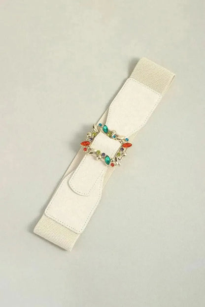 Multicolored Leaf Buckle Elastic Belt - Bad Moms Club