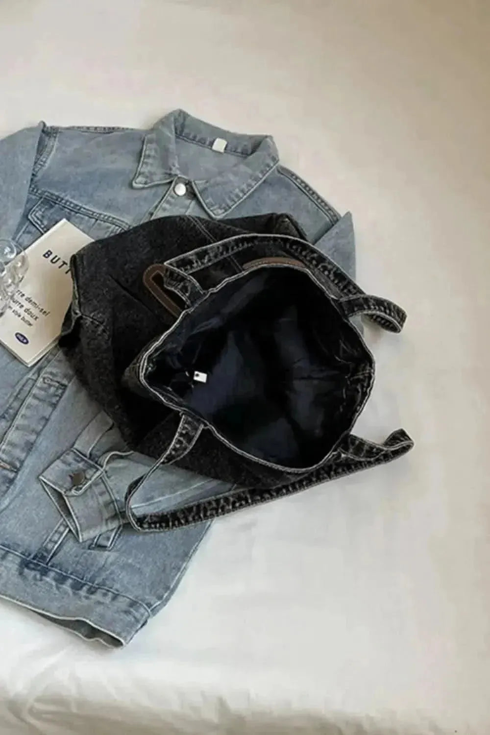 Medium Denim Tote Bag - Bad Moms Club