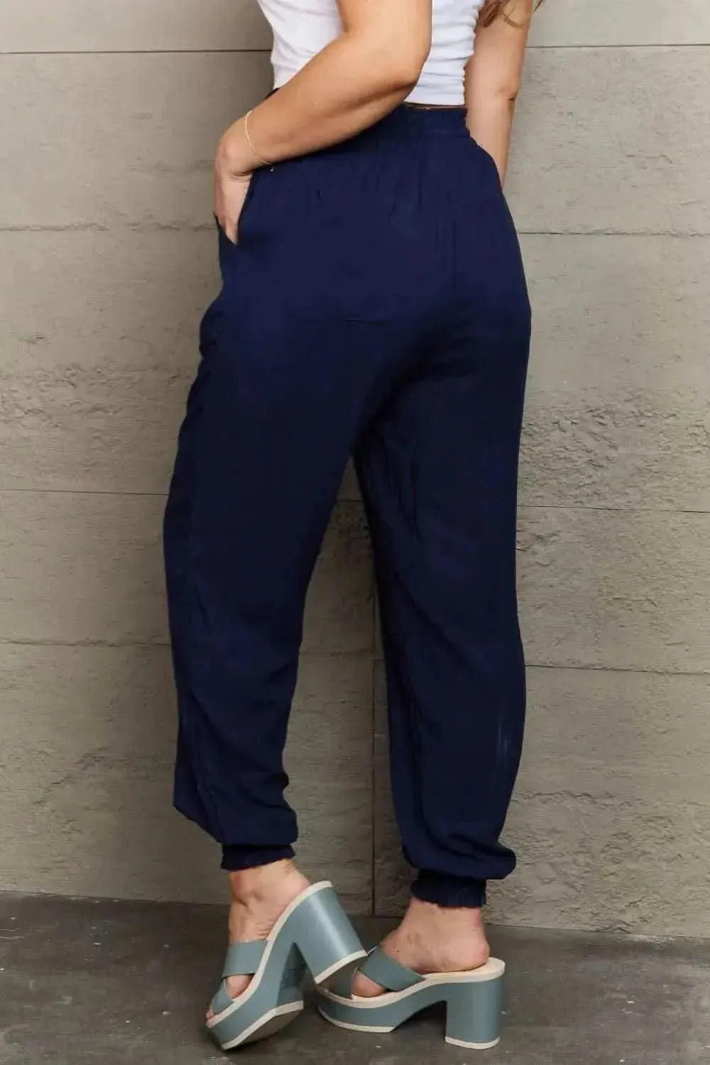 Tied Long Joggers with Pockets - Bad Moms Club