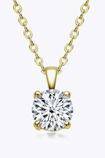 925 Sterling Silver 1 Carat Moissanite Chain-Link Necklace - Bad Moms Club