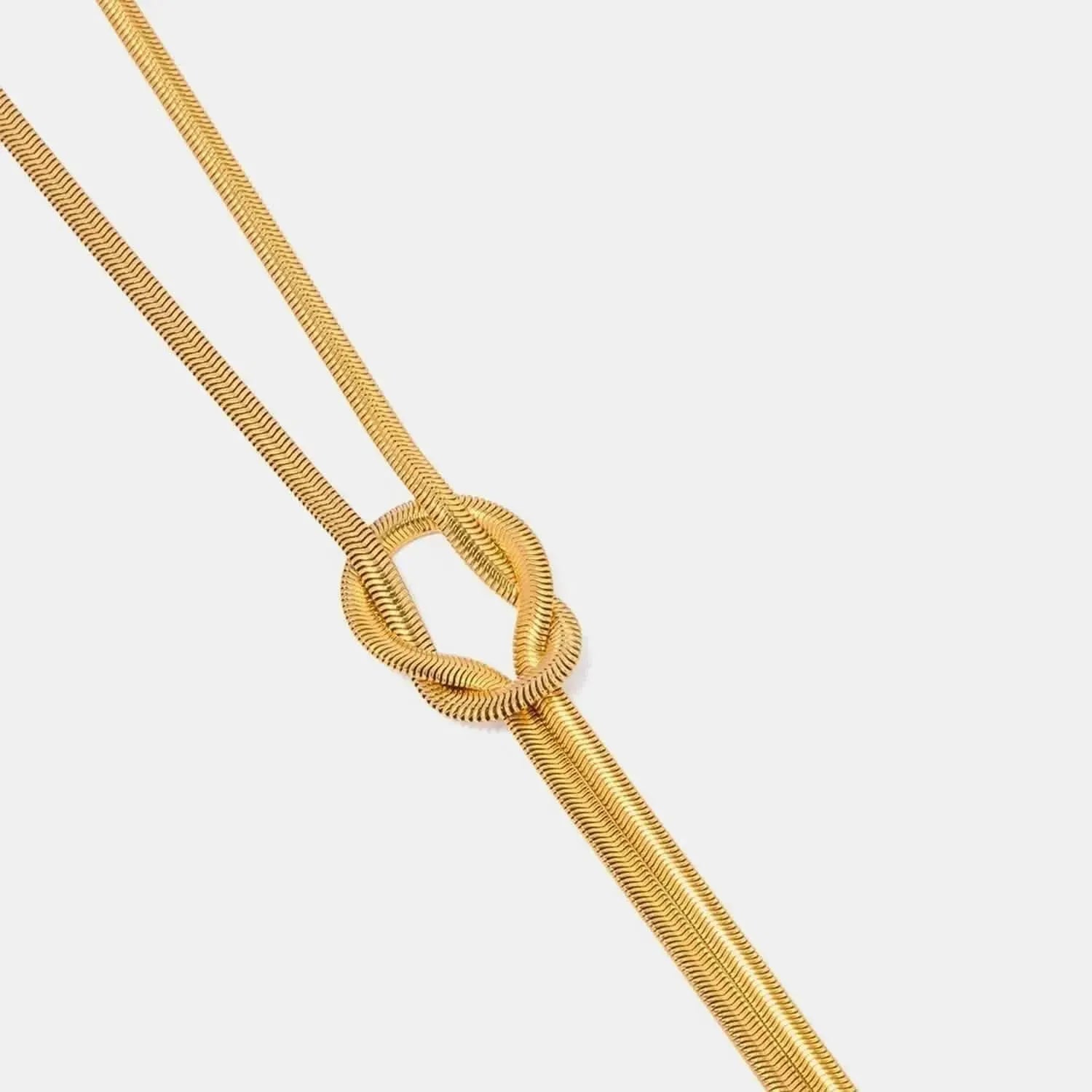 Double Layered Knot Herringbone Choker Necklace - Bad Moms Club