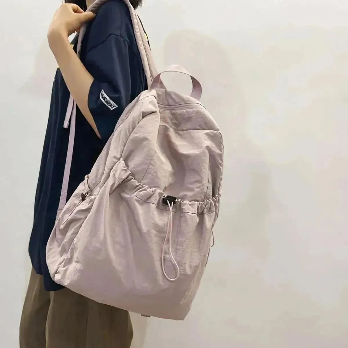 Drawstring Nylon Backpack Bag - Bad Moms Club