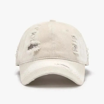Distressed Adjustable Cotton Baseball Cap - Bad Moms Club