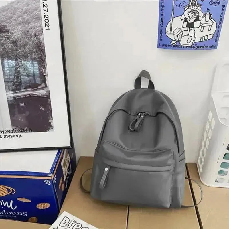 PU Leather Zip Backpack Bag - Bad Moms Club