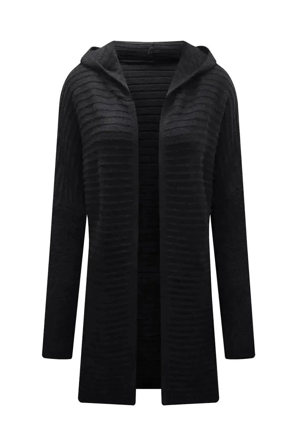 Open Front Longline Hooded Cardigan - Bad Moms Club