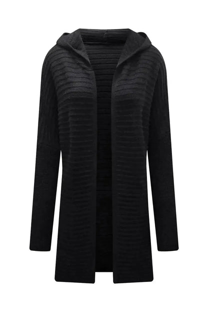 Open Front Longline Hooded Cardigan - Bad Moms Club