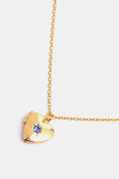 Zircon Heart Shape 14K Gold-Plated Pendant Necklace - Bad Moms Club