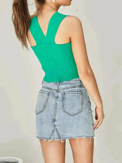Square Neck Wide Strap Tank - Bad Moms Club