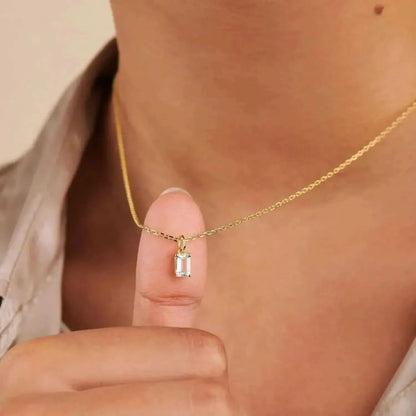 Titanium Steel Inlaid Zircon Pendant Necklace - Bad Moms Club