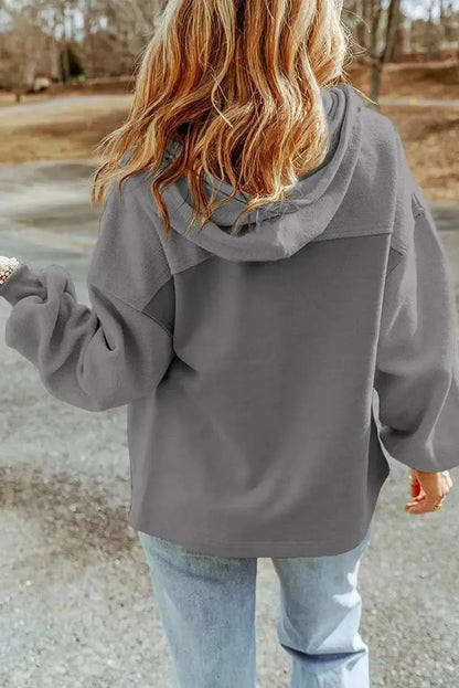 Zip-Up Drawstring Hooded Jacket - Bad Moms Club