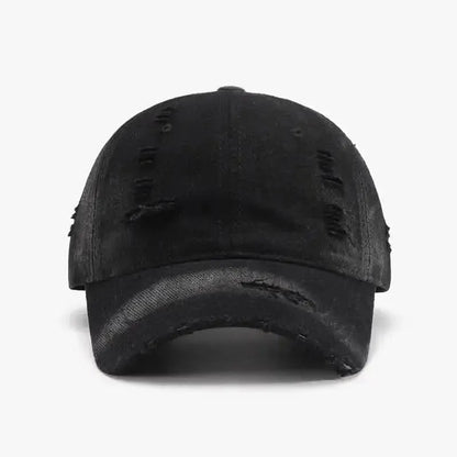 Distressed Adjustable Cotton Baseball Cap - Bad Moms Club