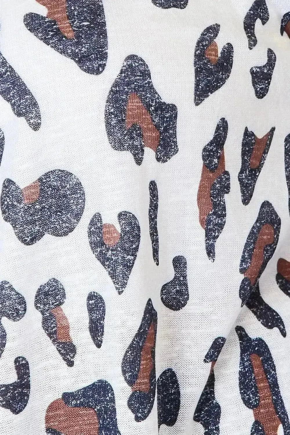 Double Take Leopard Long Sleeve Cardigan - Bad Moms Club