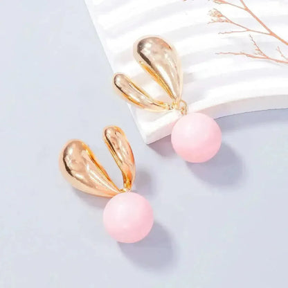 Alloy Drip Oil Bunny Earrings - Bad Moms Club