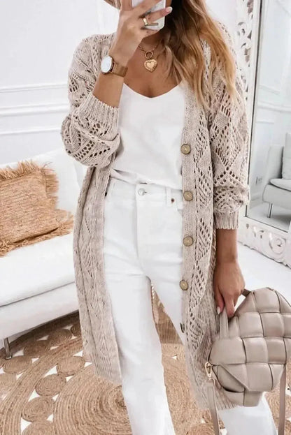 V-Neck Long Sleeve Cardigan - Bad Moms Club