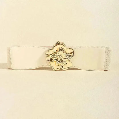 Flower Alloy Buckle Elastic Belt - Bad Moms Club