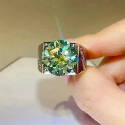 10 Carat Moissanite 925 Sterling Silver Signet Ring - Bad Moms Club