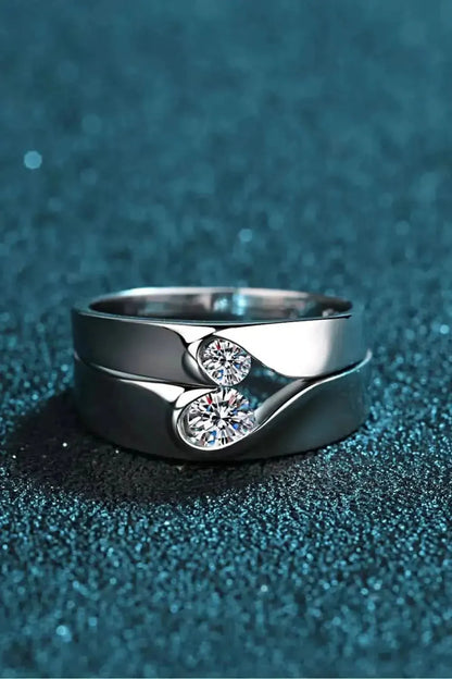 Moissanite Rhodium-Plated Ring - Bad Moms Club