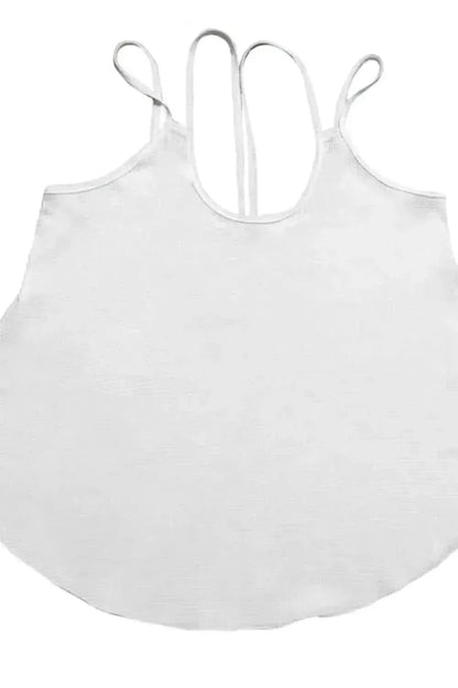 Shiny Scoop Neck Double-Strap Cami - Bad Moms Club