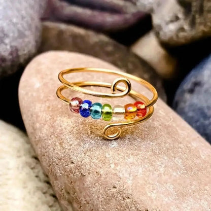 925 Sterling Silver Bead Wrap Ring - Bad Moms Club