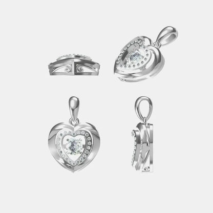 Moissanite 925 Sterling Silver Heart Necklace - Bad Moms Club