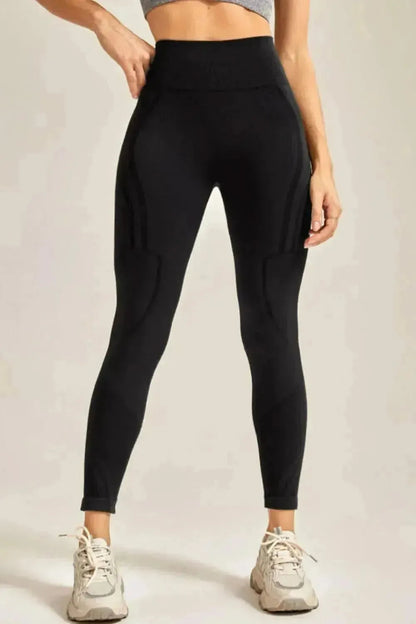 Wide Waistband Long Active Pants - Bad Moms Club