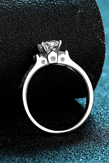 Lucky Charm Moissanite Rhodium-Plated Ring - Bad Moms Club