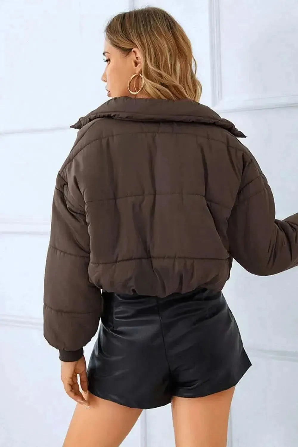 Zip-Up Winter Coat with Pockets - Bad Moms Club