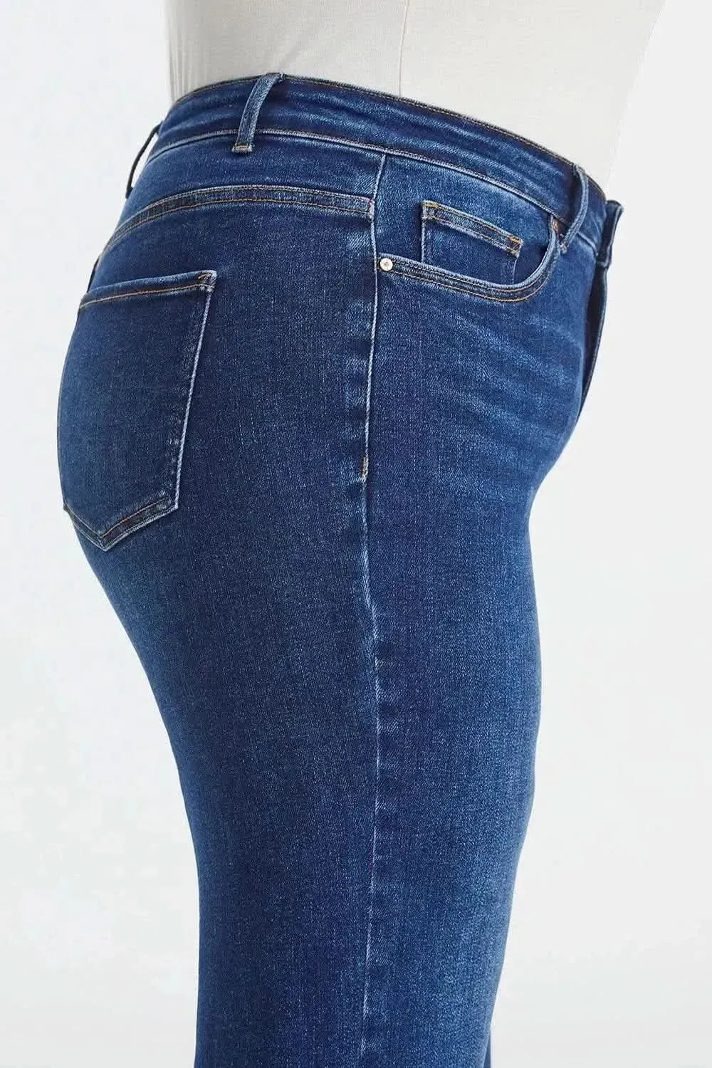 BAYEAS Full Size High Waist Cat's Whisker Wide Leg Jeans - Bad Moms Club