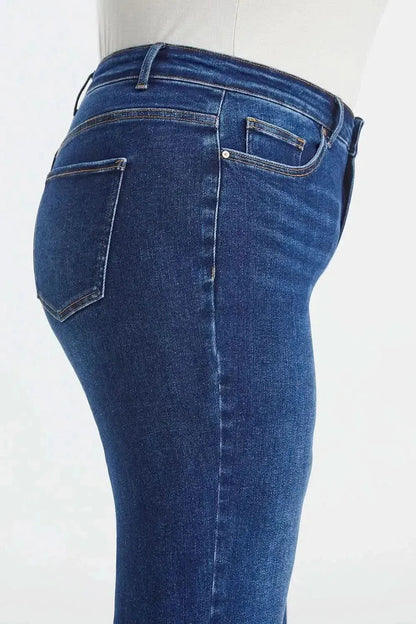 BAYEAS Full Size High Waist Cat's Whisker Wide Leg Jeans - Bad Moms Club