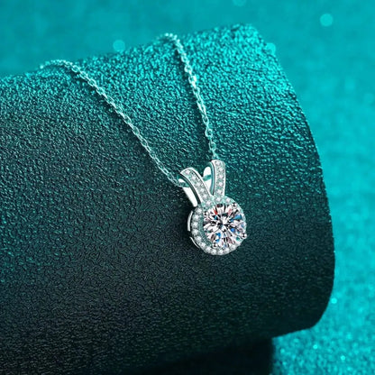 1 Carat Moissanite Rabbit Ears Shape Pendant Necklace - Bad Moms Club