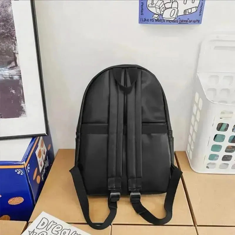 PU Leather Zip Backpack Bag - Bad Moms Club