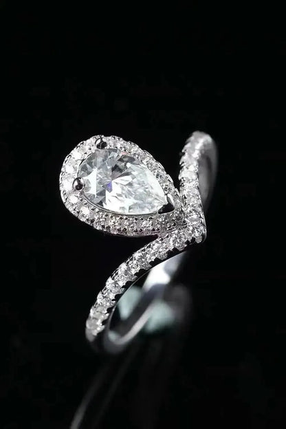 2 Carat Moissanite Teardrop Ring - Bad Moms Club