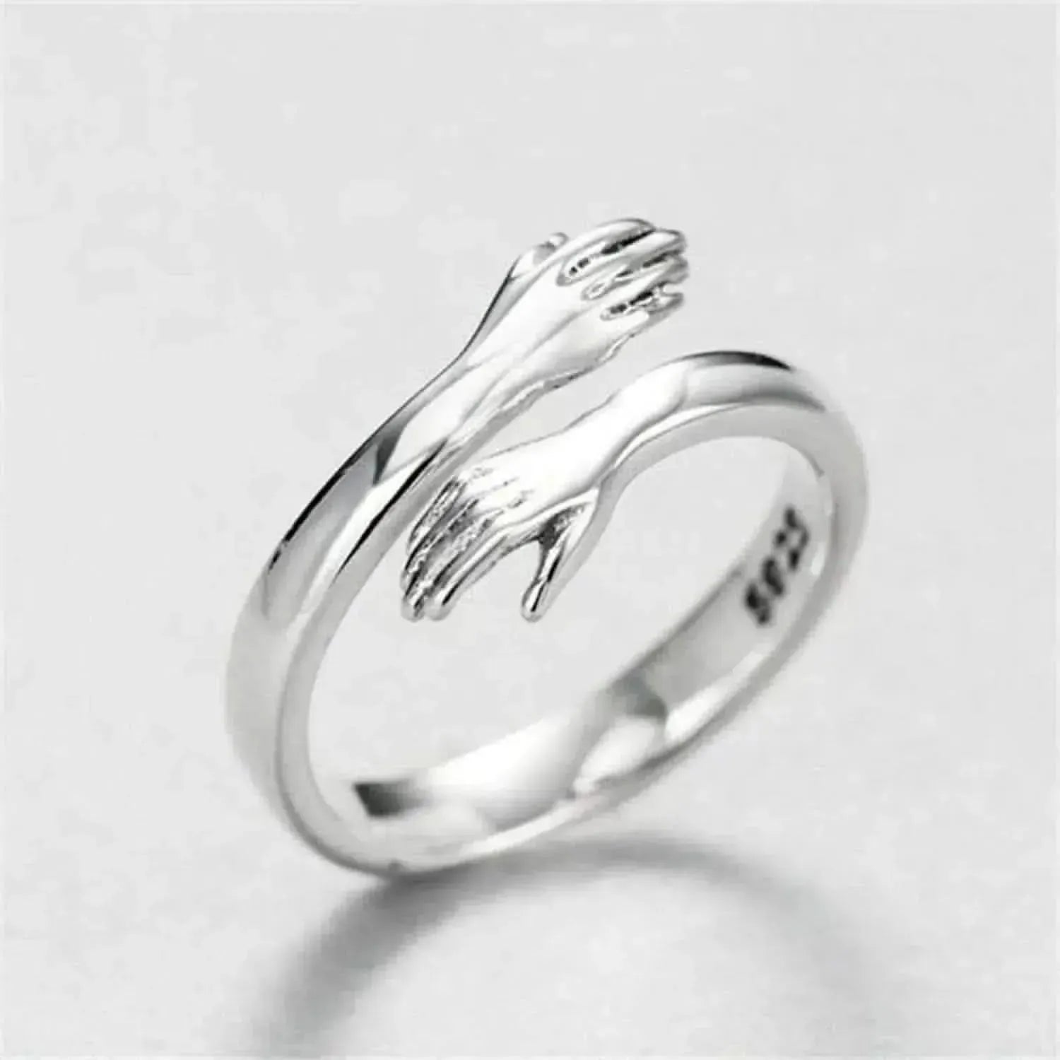 Hug Shape 925 Sterling Silver Bypass Ring - Bad Moms Club