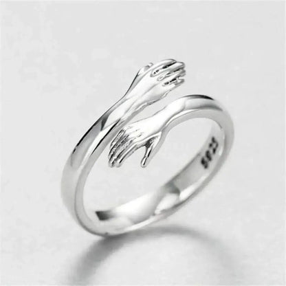 Hug Shape 925 Sterling Silver Bypass Ring - Bad Moms Club