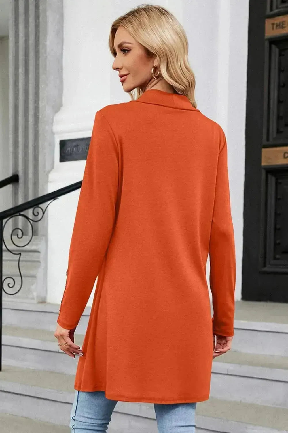 Open Front Long Sleeve Cardigan - Bad Moms Club