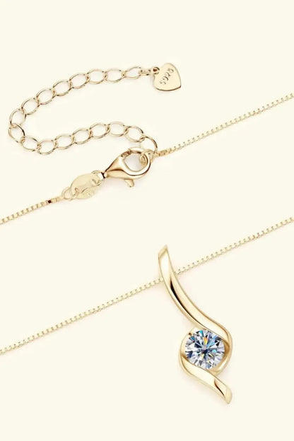 1 Carat Moissanite 925 Sterling Silver Necklace - Bad Moms Club