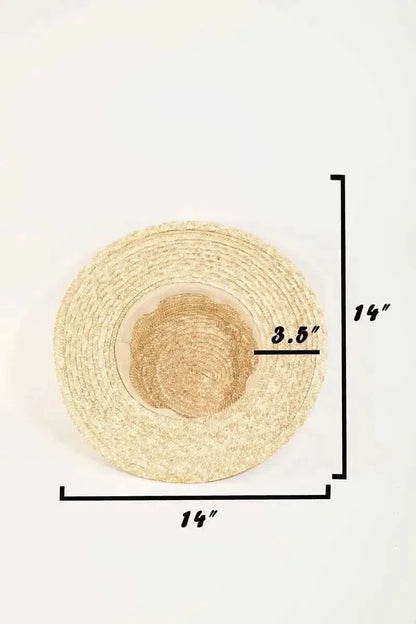 Fame Strap Wide Brim Straw Hat - Bad Moms Club