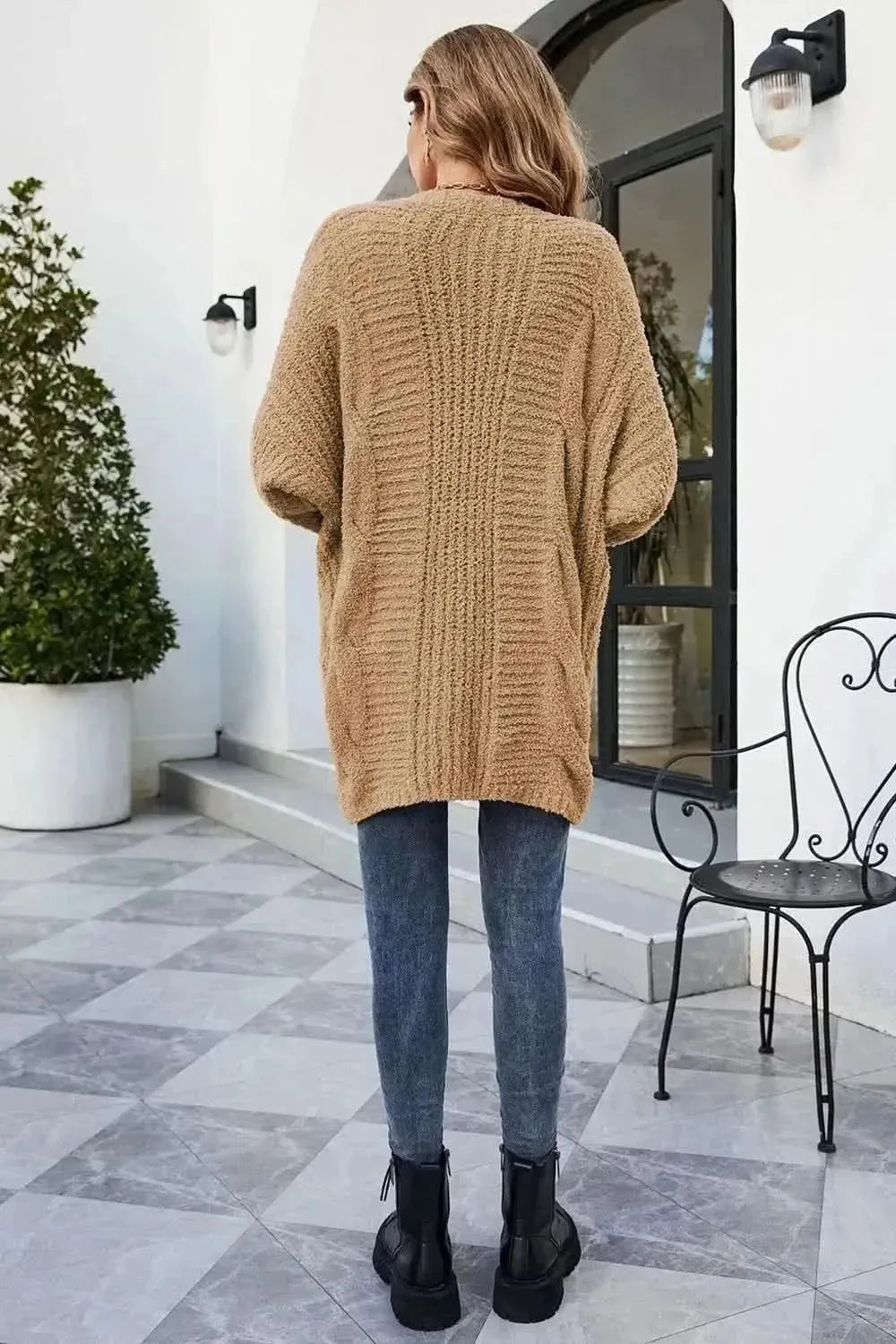 Open Front Dolman Sleeve Cardigan - Bad Moms Club