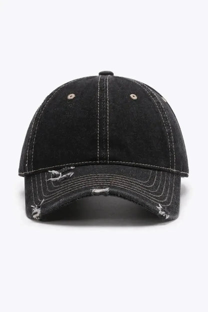 Distressed Adjustable Baseball Cap - Bad Moms Club