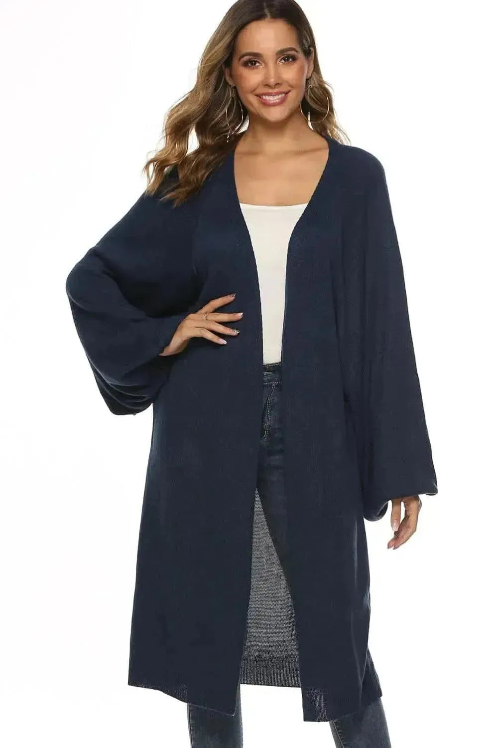 Long Sleeve Open Front Cardigan - Bad Moms Club