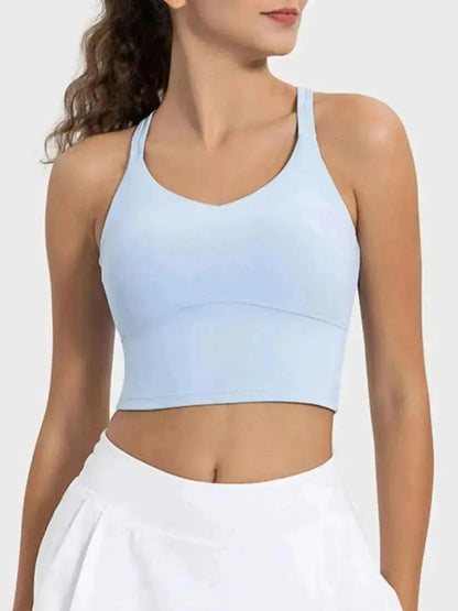 Crisscross Round Neck Active Tank - Bad Moms Club