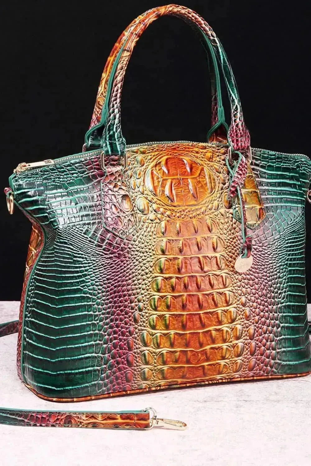 Gradient PU Leather Handbag - Bad Moms Club