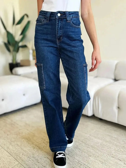 Judy Blue Full Size High Waist Cargo Jeans - Bad Moms Club